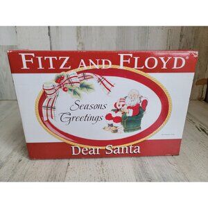 Fitz Floyd dear santa season greetings‎ plate home decor xmas
